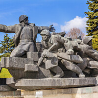 Buy canvas prints of Soviet Soldiers Attacking World War 2 Monument Kiev Ukraine by William Perry