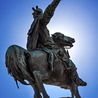 Buy canvas prints of Bogdan Khmelnitsky Equestrian Statue Sofiyskaya Square Kiev Ukra by William Perry