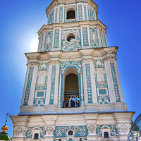 Buy canvas prints of Saint Sophia Sofia Cathedral  Tower Sofiyskaya Square Kiev Ukrai by William Perry