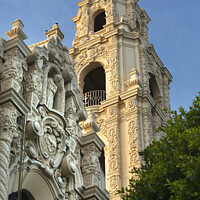 Buy canvas prints of Front Ornate Steeple Mission Dolores San Francisco California by William Perry
