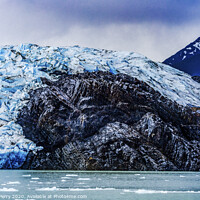 Buy canvas prints of Blue Glacier on Black Rock Lake Torres del Paine National Park C by William Perry