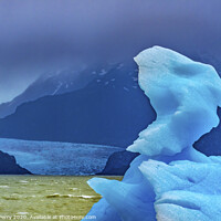 Buy canvas prints of Blue Dragon Iceberg Grey Lake Torres del Paine National Park Chi by William Perry