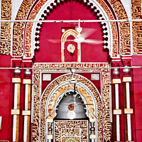 Buy canvas prints of Golden Arch Jama't Khana Mosque Nizamuddin Complex Interior New  by William Perry