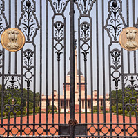 Buy canvas prints of Rashtrapati Bhavan The Iron Gates Official Residence President N by William Perry