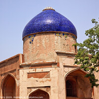 Buy canvas prints of Ancient Blue Dome Sabz Subz Burj Mughal Tomb New Delhi India by William Perry
