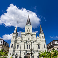Buy canvas prints of Saint Louis Cathedral Facade New Orleans Louisiana by William Perry