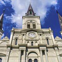 Buy canvas prints of Saint Louis Cathedral Facade New Orleans Louisiana by William Perry