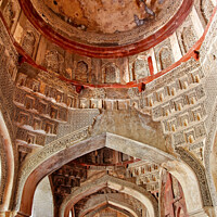 Buy canvas prints of Decorations Inside Sheesh Shish Gumbad Tomb Lodi Gardens New Del by William Perry