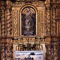 Buy canvas prints of Small Chapel Altar Old Basilica Guadalupe Shrine Mexico City Mex by William Perry