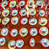 Buy canvas prints of Colorful Mexican Souvenir Hats Shot Glasses Mexico City Mexico by William Perry