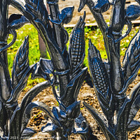 Buy canvas prints of Corn Decorations Black Iron Gate Garden District New Orleans Lou by William Perry
