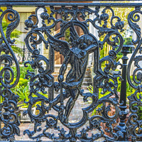 Buy canvas prints of Angel Black Iron Gate Garden District New Orleans Louisiana by William Perry