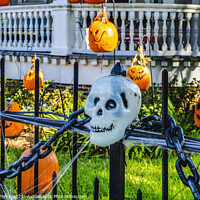 Buy canvas prints of Halloween Decorations Gate Garden District New Orleans Louisiana by William Perry