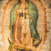 Buy canvas prints of Virgin Mary Guadalupe Painting Shrine Mexico City by William Perry