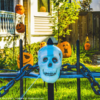 Buy canvas prints of Halloween Decorations Iron Gate Garden District New Orleans Loui by William Perry