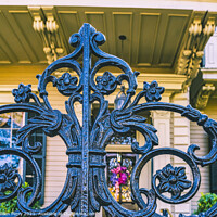 Buy canvas prints of Black Iron Decorations Garden District New Orleans Louisiana by William Perry