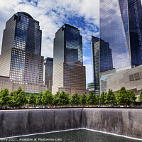 Buy canvas prints of World Trade Center Memorial Pool Fountain Waterfall Skyscrapers  by William Perry