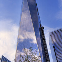 Buy canvas prints of New World Trade Center Glass Building Skyscraper Reflection New  by William Perry