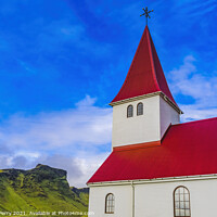 Buy canvas prints of Vikurkirkja Lutheran Church Vik I Myrdal Iceland by William Perry