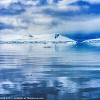 Buy canvas prints of Blue Glacier Snow Mountains Paradise Bay Skintorp Cove Antarctic by William Perry