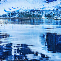 Buy canvas prints of  Snow Mountains Reflection Paradise Bay Antarctica by William Perry