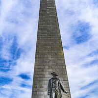 Buy canvas prints of Prescott Statue Bunker Hill Monument Boston Massachusetts by William Perry