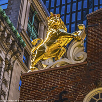 Buy canvas prints of British Lion Faneuil Meeting Hall Freedom Trail Boston Massachus by William Perry