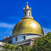 Buy canvas prints of Golden Dome State Legislature House Boston Massachusetts by William Perry