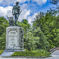 Buy canvas prints of Minute Man Statue Old North Bridge American Revloution Monument  by William Perry