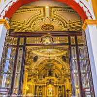 Buy canvas prints of Colorful Front Door Our Lady of Remedies Church Cholula Mexico by William Perry