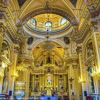 Buy canvas prints of Colorful Our Lady of Remedies Church Cholula Mexico by William Perry