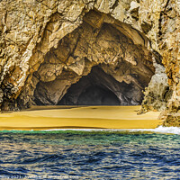 Buy canvas prints of Rock Cave Beach Near The Arch Cabo San Lucas Mexico by William Perry