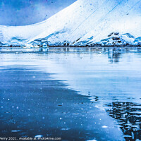 Buy canvas prints of Snowing Snow Mountains Paradise Bay Skintorp Cove Antarctica by William Perry