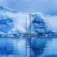 Buy canvas prints of Sailboat Icebergs Glacier Snow Mountains Paradise Bay Antarctica by William Perry