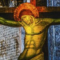 Buy canvas prints of Christ Crucifixion Painting Santa Maria Gloriosa de Frari Church by William Perry
