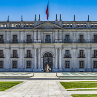 Buy canvas prints of La Moneda President's Palace Santiago Chile by William Perry