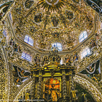 Buy canvas prints of Templo Santa Domingo Church Chapel Rosary Puebla Mexico by William Perry