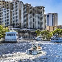 Buy canvas prints of Boats Buildings Canal Fort Lauderdale Florida by William Perry