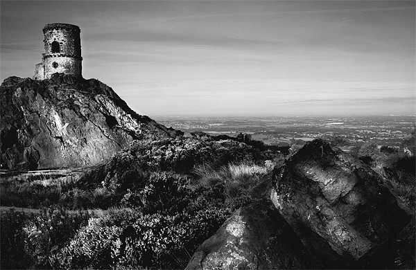 Mow Cop Folly Picture Board by Wayne Molyneux
