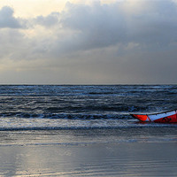 Buy canvas prints of Ainsdale Kite Surfer by Wayne Molyneux