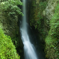 Buy canvas prints of Waterfall at Dyserth by Wayne Molyneux