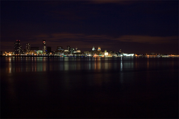 Liverpool River Mersey Picture Board by Wayne Molyneux