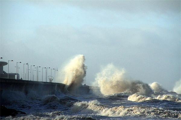Rough seas at Wallasey Picture Board by Wayne Molyneux