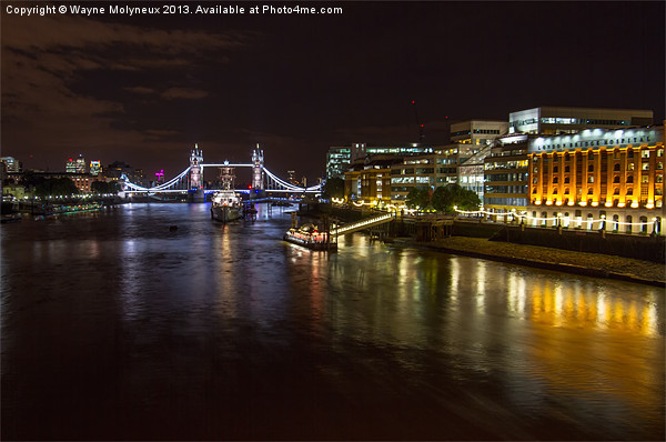 River Thames & Tower Bridge Picture Board by Wayne Molyneux