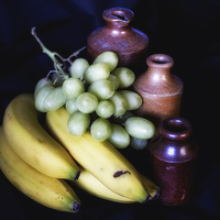 Buy canvas prints of Stone Bottles & Fruit by Wayne Molyneux