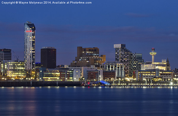  Liverpool Skyline Picture Board by Wayne Molyneux