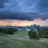 Buy canvas prints of Heavy Rains over London by Wayne Molyneux