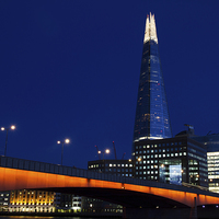 Buy canvas prints of The Shard & London Bridge  by Wayne Molyneux