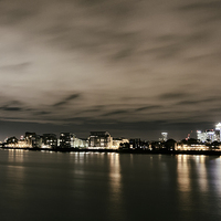 Buy canvas prints of River Thames Cityscape by Wayne Molyneux