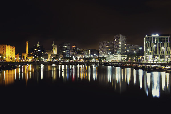  Liverpool Skyline  Picture Board by Wayne Molyneux